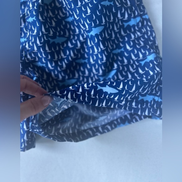 Blue Shark Pattern Swim Shorts - Picture 5 of 5